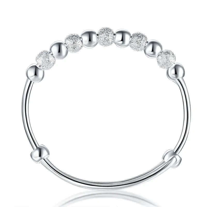 Kids Adjustable Solid 999 Silver Bangle Bracelet - Image 2