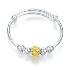 Newborn Baby 999 Pure Silver Matte Baby Bangle