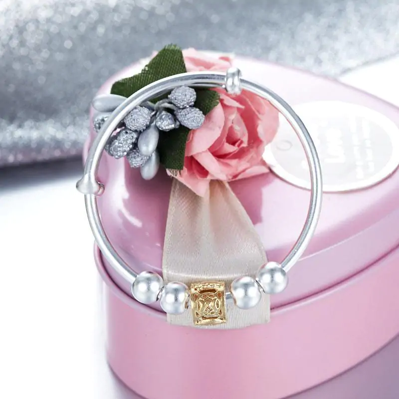Newborn Baby 999 Pure Silver Matte Baby Bangle - Image 2