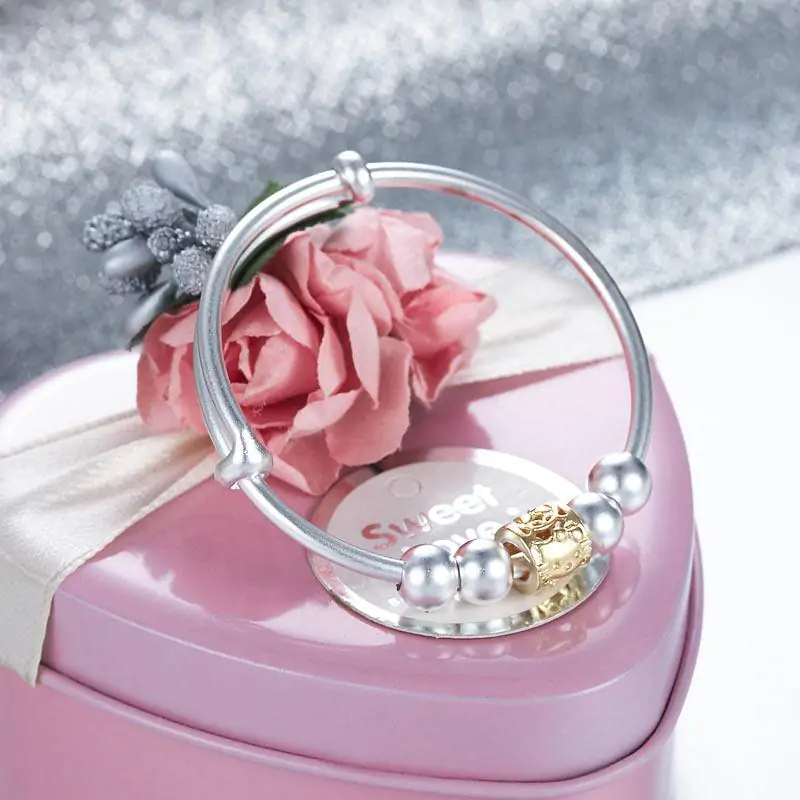 Newborn Baby 999 Pure Silver Matte Baby Bangle - Image 3