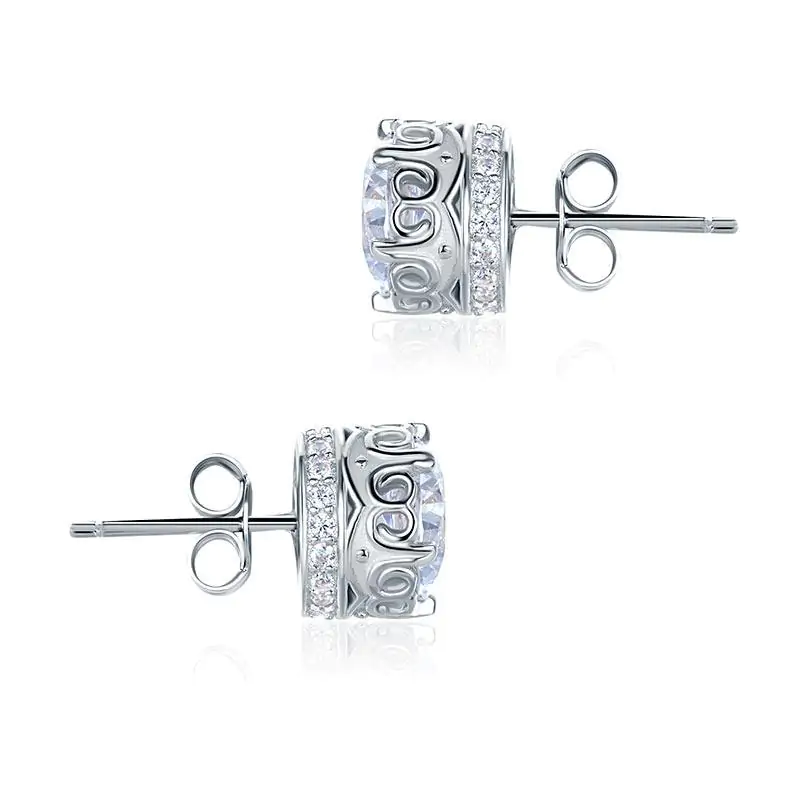 1.5 Carat Vintage Style Stud Earrings - Image 3