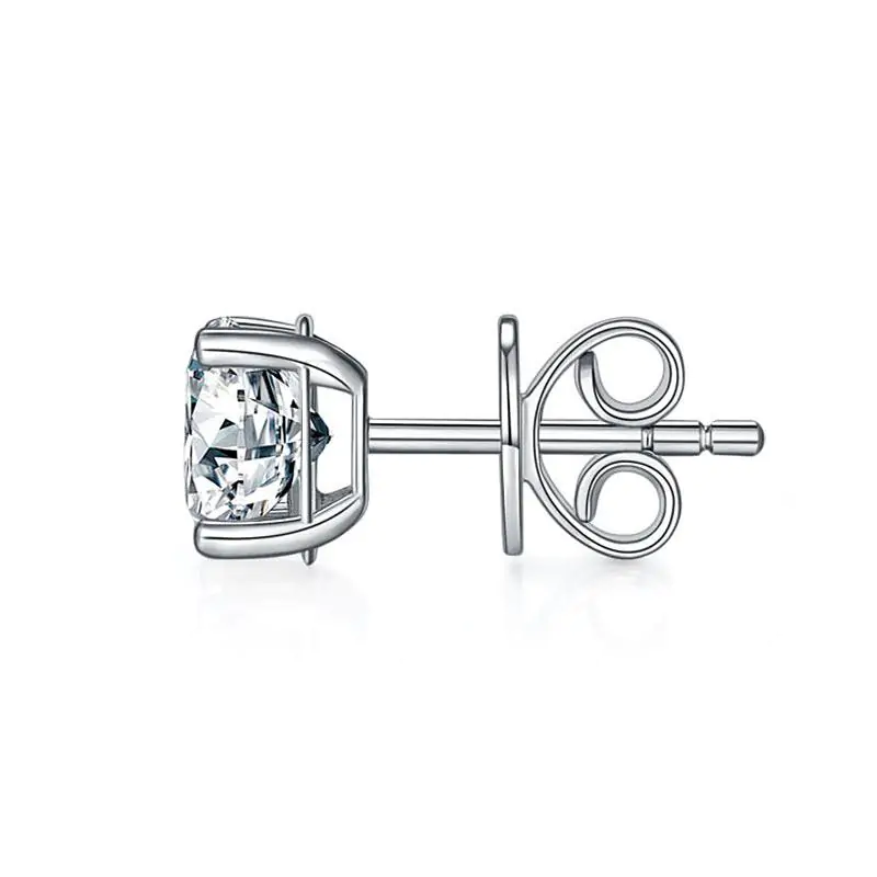 1 Carat Moissanite Diamond Men's Earrings (1 Piece) - Image 4