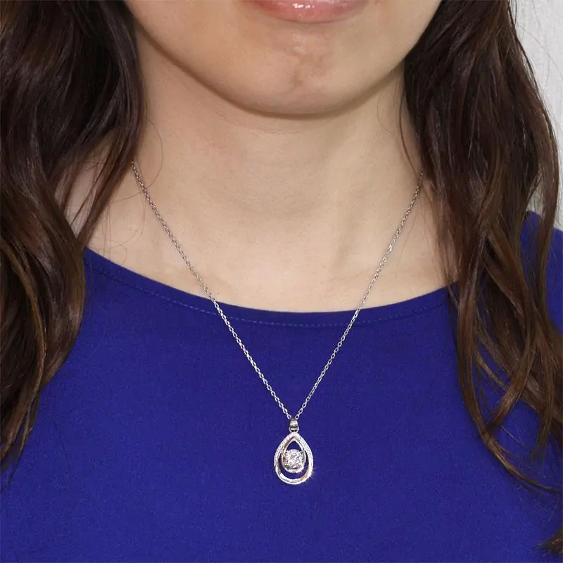 1 Carat Round Cut Silver Pendant Necklace Jewelry - Image 6