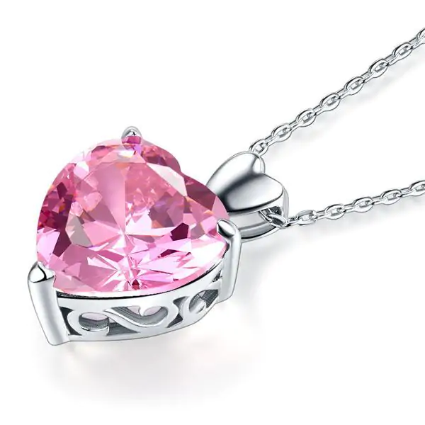 Silver Heart Pendant Necklace - Image 2