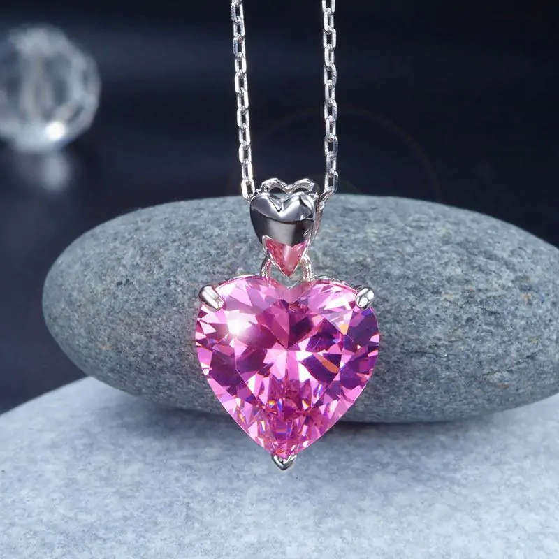 Silver Heart Pendant Necklace - Image 3