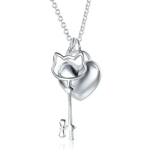 Kids Heart Key Pendant Necklace