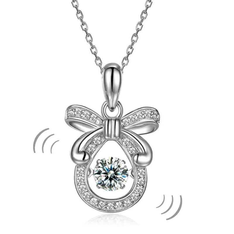 Ribbon Dancing Stone Pendant Necklace - Image 5