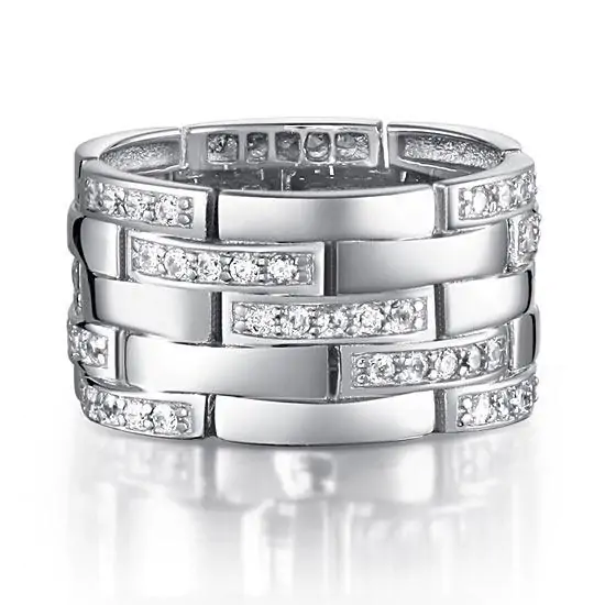 Created Diamond 925 Sterling Silver 1 cm Ring - Image 2