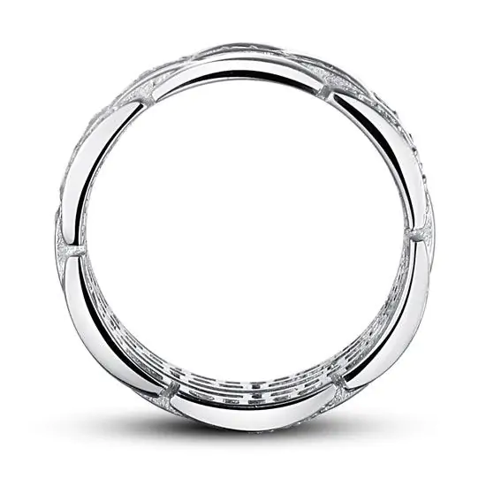 Created Diamond 925 Sterling Silver 1 cm Ring - Image 3