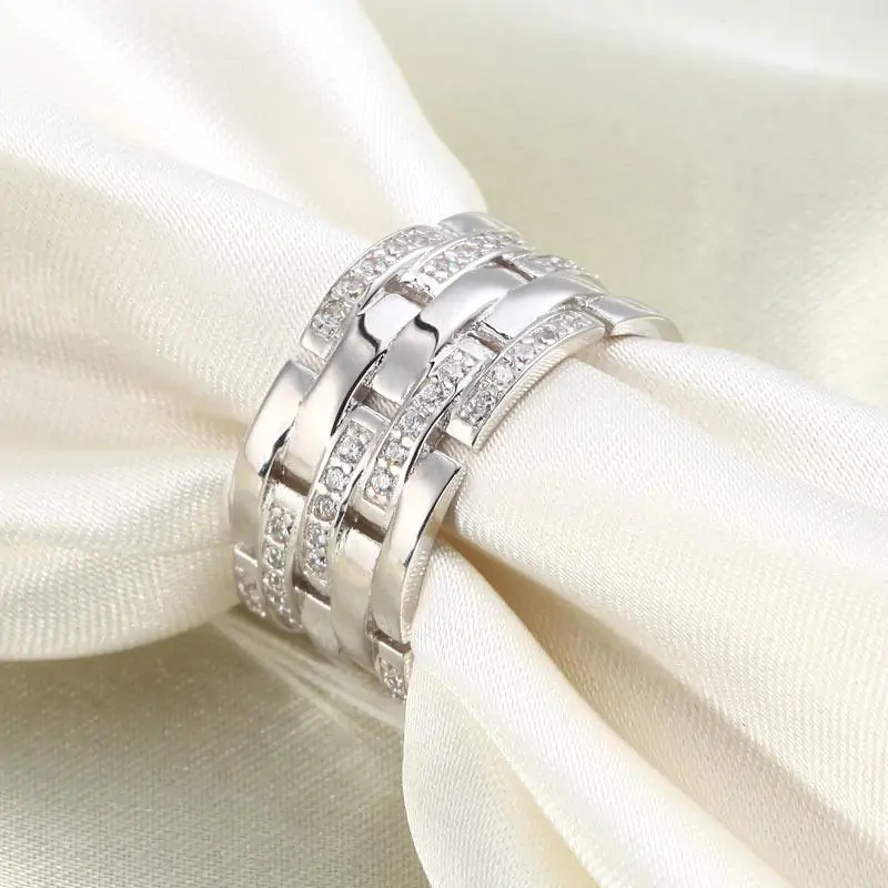 Created Diamond 925 Sterling Silver 1 cm Ring - Image 5