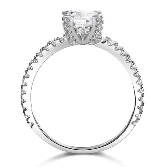 1 Carat Created Diamond Sterling Silver Ring - Image 3