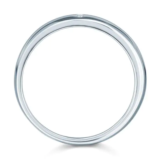 Sterling 925 Silver Wedding Band Ring - Image 4