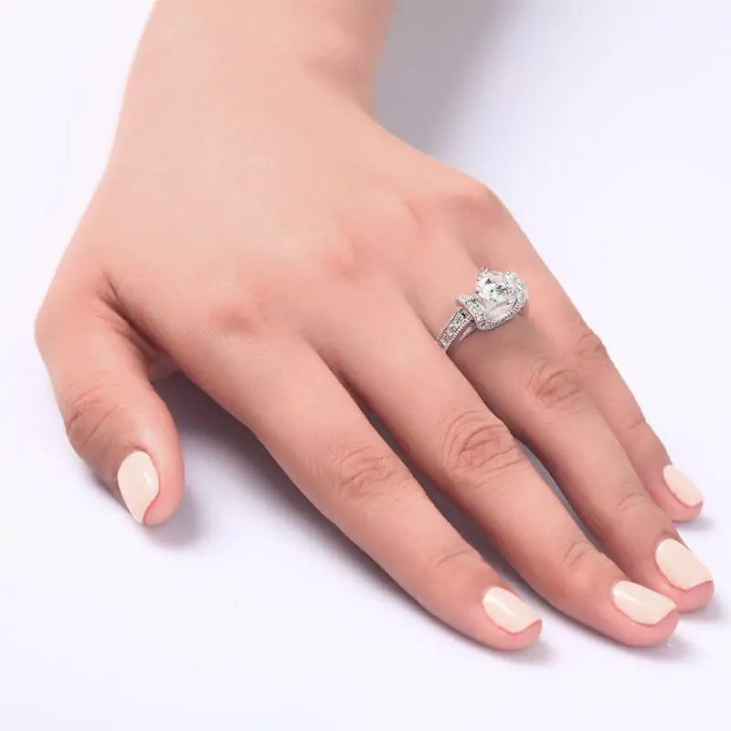 1.25 Carat Created Diamond Ring - Image 6