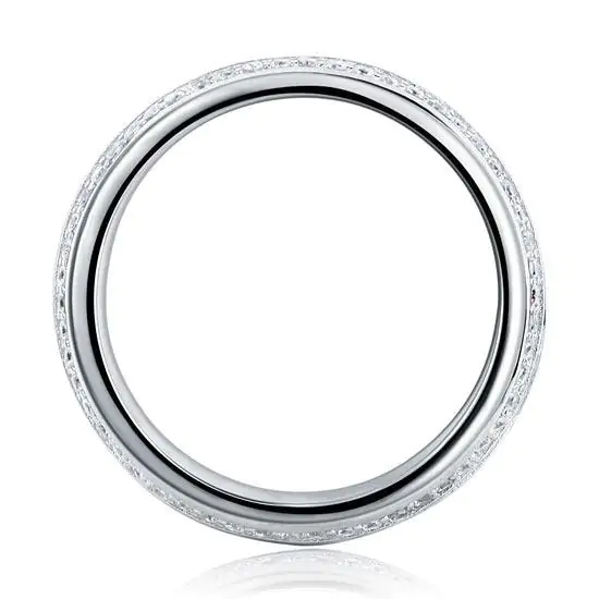 Created Diamond Solid Sterling 925 Silver Ring - Image 4