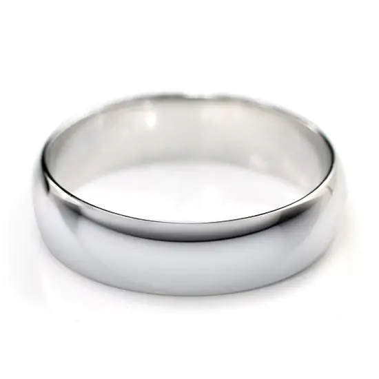 High Polished Plain Men's Solid 925 Silver Ring - Image 2