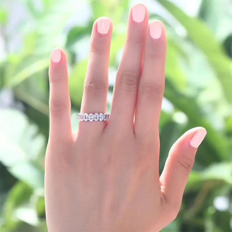 Oval Cut Solid 925 Sterling Silver Ring - Image 6