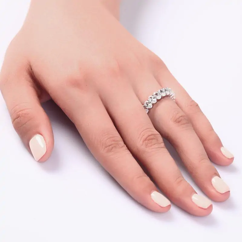 Oval Cut Solid 925 Sterling Silver Ring - Image 7