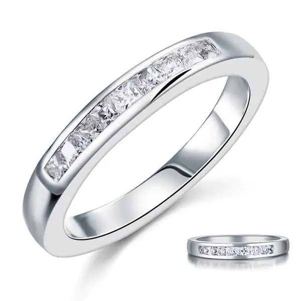 Channel Set Princess Cut Ring