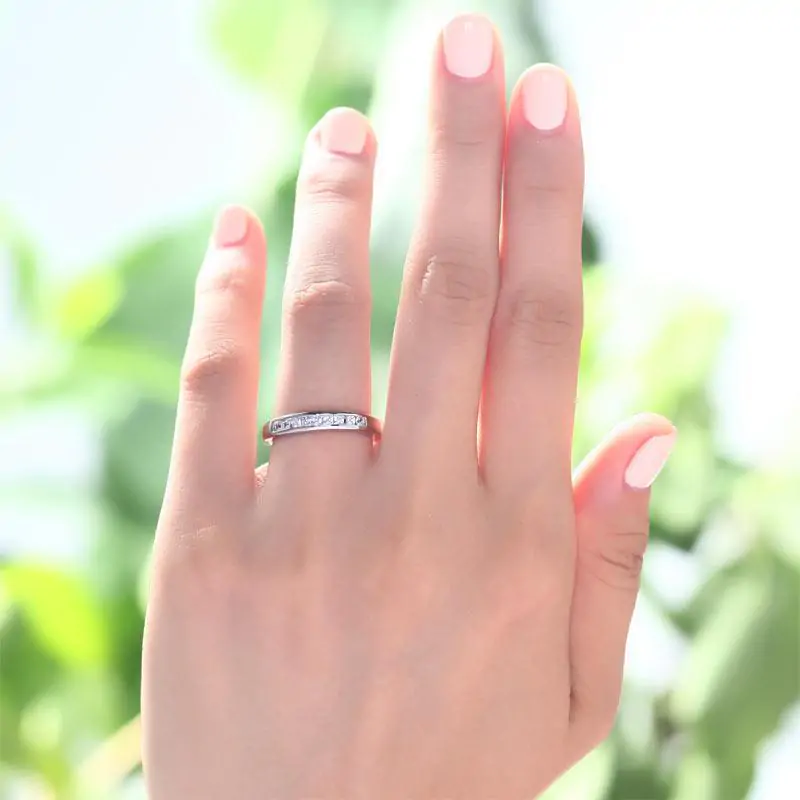 Channel Set Princess Cut Ring - Image 4