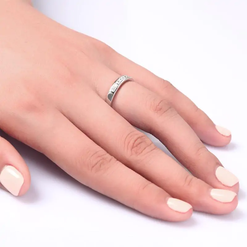 Channel Set Princess Cut Ring - Image 6