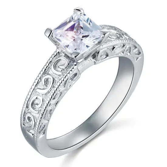 Vintage Style 1 Carat Created Diamond Ring - Image 4