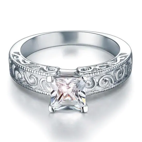 Vintage Style 1 Carat Created Diamond Ring - Image 2