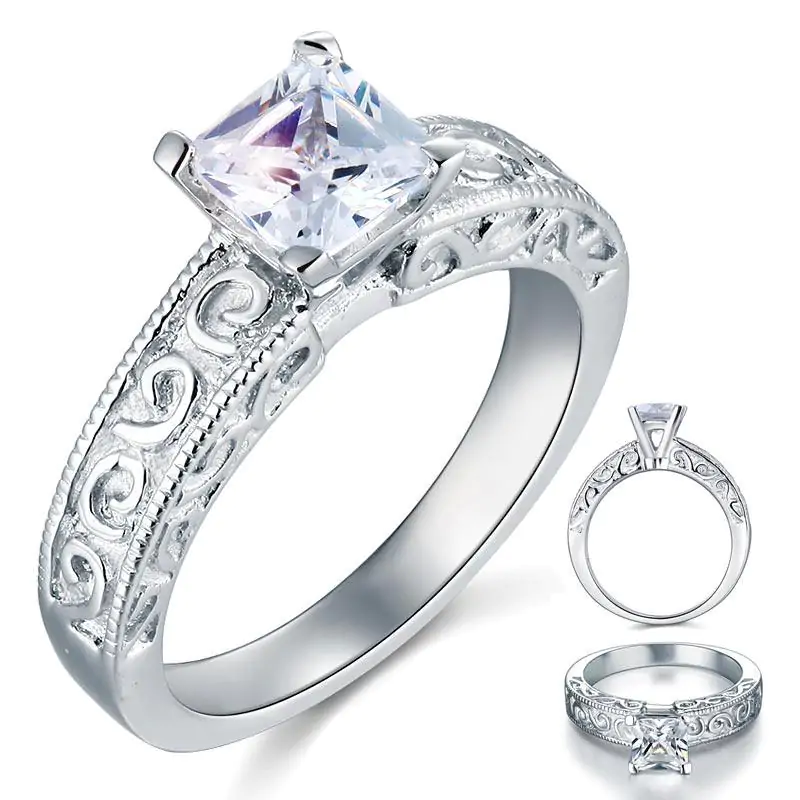 Vintage Style 1 Carat Created Diamond Ring