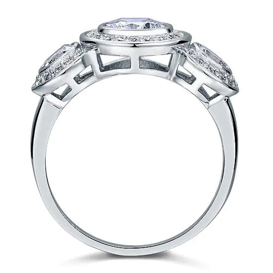 Art Deco 2.5 Carat Created Diamond Ring - Image 3