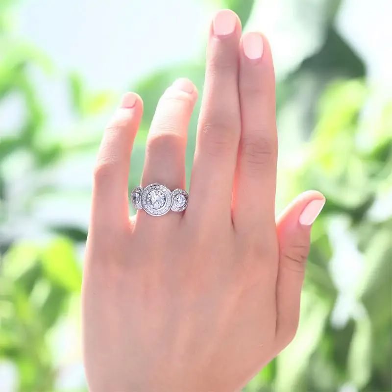 Art Deco 2.5 Carat Created Diamond Ring - Image 5