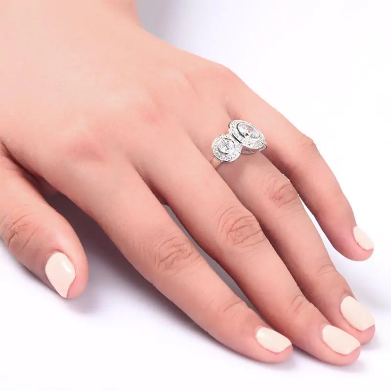 Art Deco 2.5 Carat Created Diamond Ring - Image 6