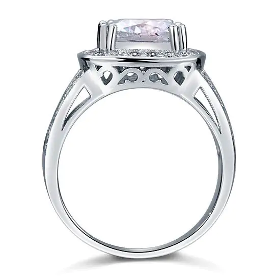 Art Deco Vintage Style 4 Carat Cushion Created Diamond Ring - Image 3