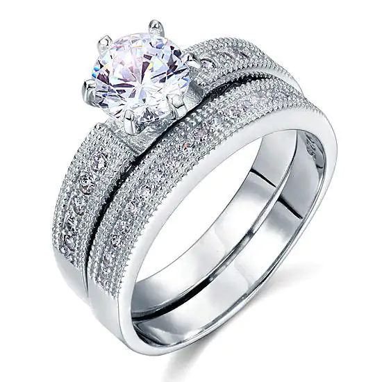 Vintage Style 1.25 Solitaire Created Diamond Ring - Image 5