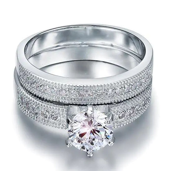 Vintage Style 1.25 Solitaire Created Diamond Ring - Image 3