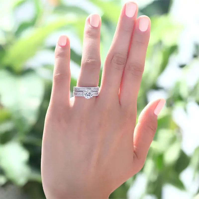 Vintage Style 1.25 Solitaire Created Diamond Ring - Image 2