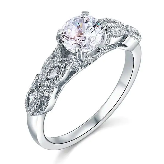 Vintage Style 1 Ct Solid 925 Sterling Silver Ring - Image 4