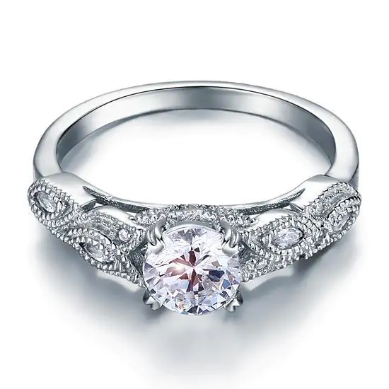 Vintage Style 1 Ct Solid 925 Sterling Silver Ring - Image 2