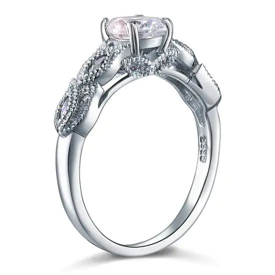 Vintage Style 1 Ct Solid 925 Sterling Silver Ring - Image 5