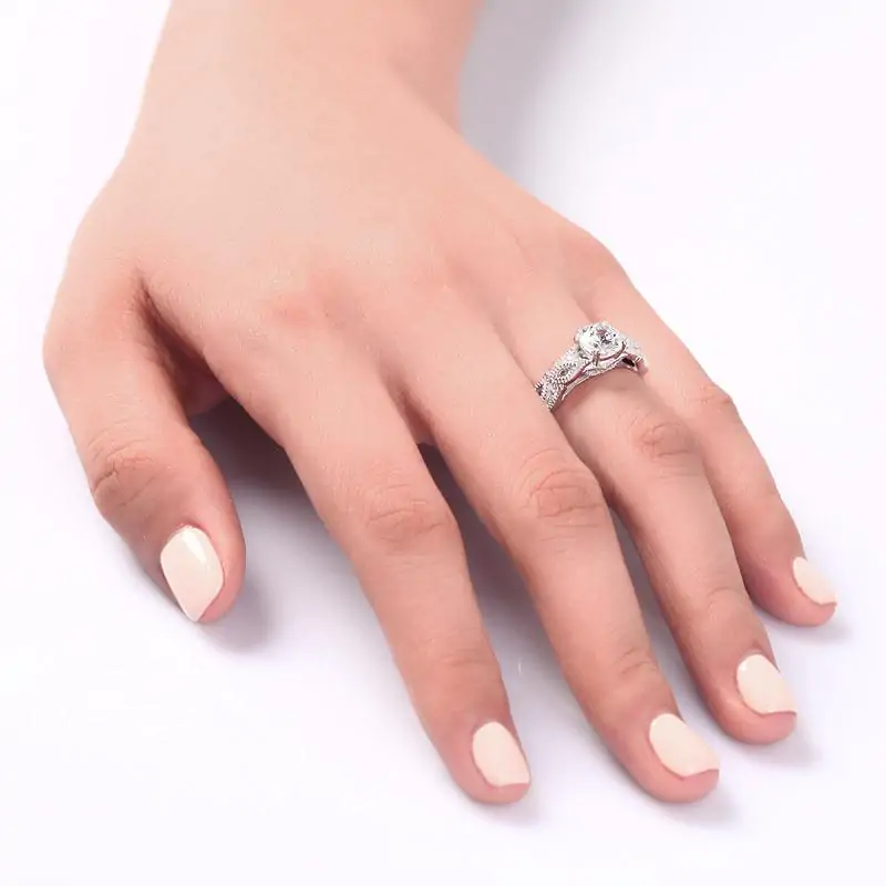 Vintage Style 1 Ct Solid 925 Sterling Silver Ring - Image 7