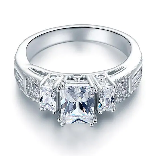 Created Diamond Vintage Style Ring - Image 3