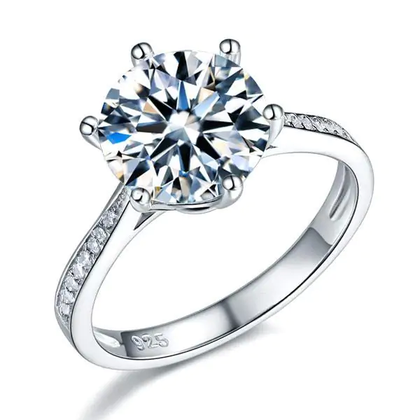 3 Carat Created Diamond Ring - Image 3