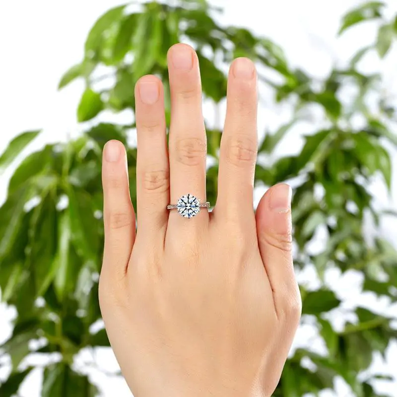 3 Carat Created Diamond Ring - Image 7