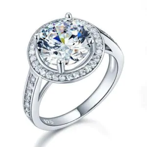 Halo 3.5 Ct Created Diamond Ring