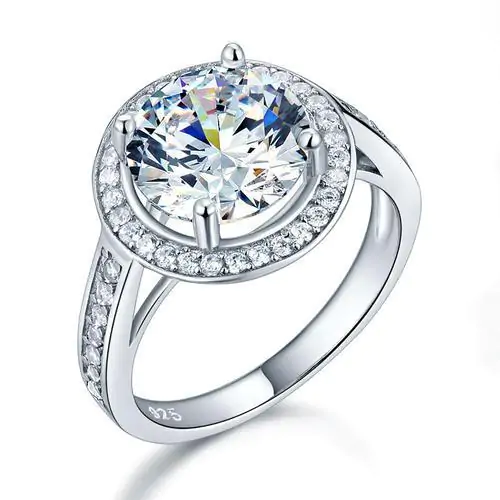 Halo 3.5 Ct Created Diamond Ring