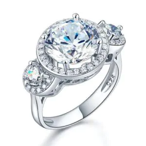 Three-Stone Vintage Victorian Art Deco 3.5 Ct Ring