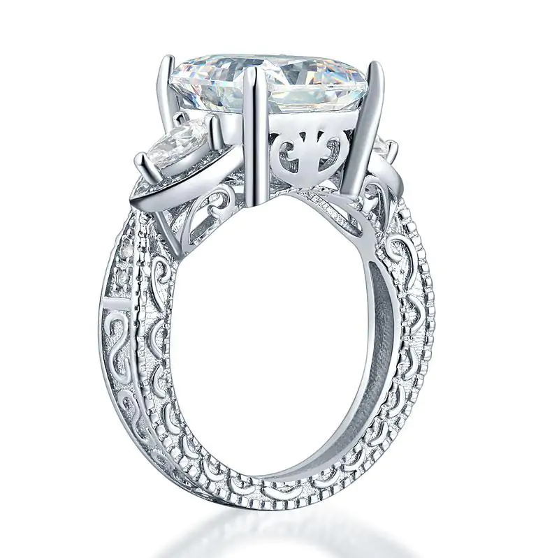 Vintage 4 Ct Created Diamond Ring - Image 2