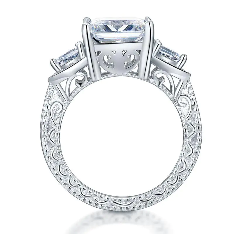 Vintage 4 Ct Created Diamond Ring - Image 4