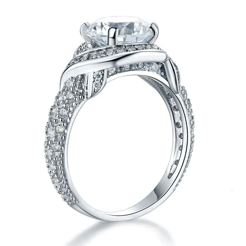 Vintage Style Art Deco Sterling Silver Promise Ring - Image 4