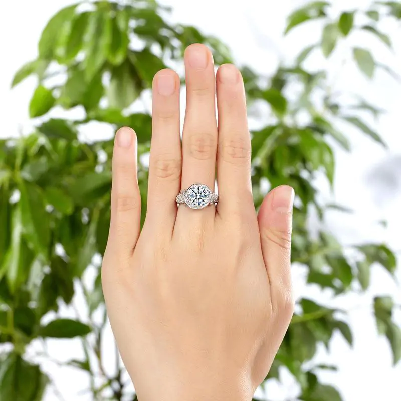Vintage Style Art Deco Sterling Silver Promise Ring - Image 2