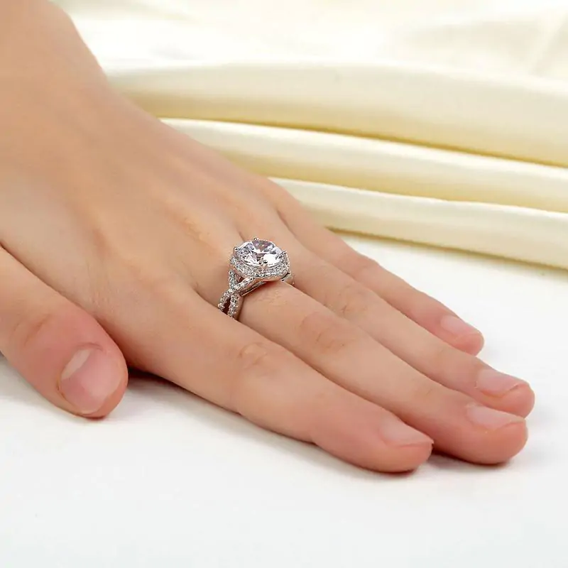 3 Carat Created Diamond Promise Ring - Image 8
