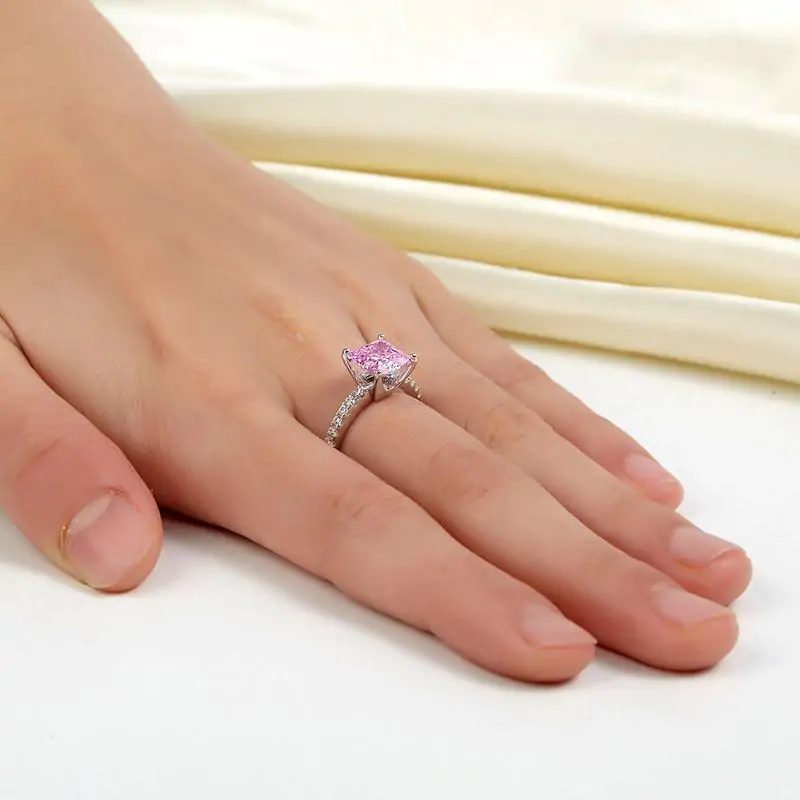 1.5 Ct Pink Created Diamond Ring - Image 5